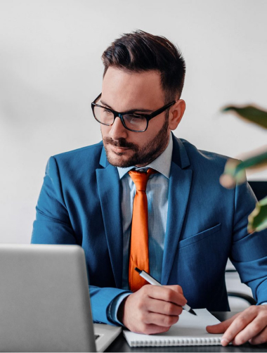 About Business professional representing consulting and strategic support